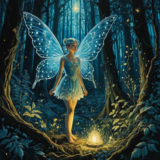 Enchanted Fairy in Luminescent Forest Enchanted Fairy in Luminescent Forest