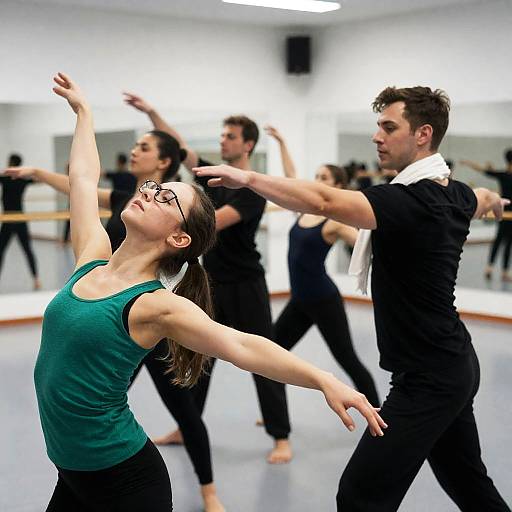 Dynamic Dance Scene in Studio