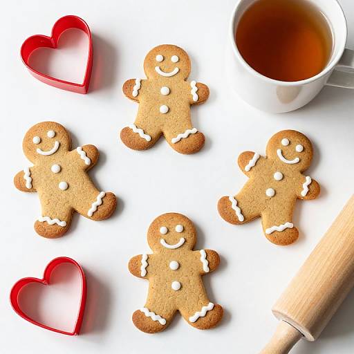 Cheerful Gingerbread Cookie Scene