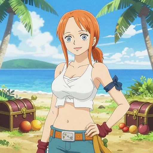 Timeskip Nami on Tropical Island