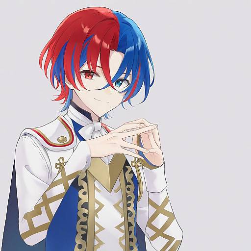 Illustration of Alear (male) (fire emblem), fire emblem in the style of Azuuru