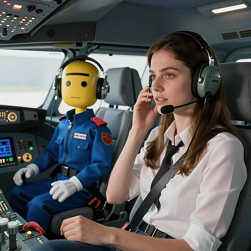 Cockpit Conversation with Puppet Pilot