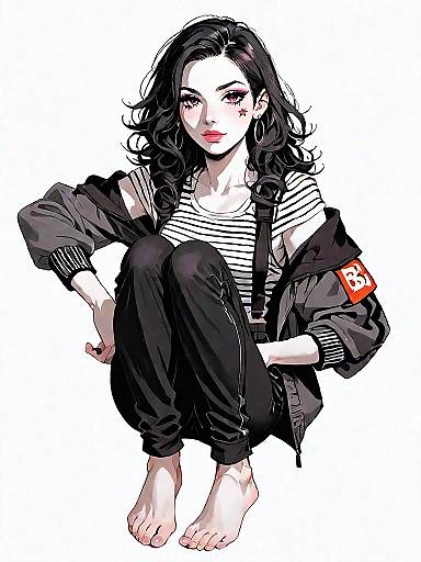 Stylish Casual Chic Woman in Comics