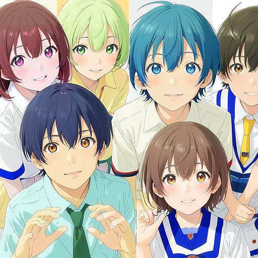 Illustration of Asanaka yomogi, gridman universe in the style of Neneneji