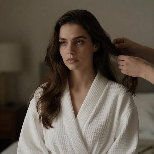 Serene Portrait of a Woman in a Robe