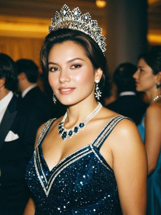 Candid Portrait of Woman in Gala Outfit