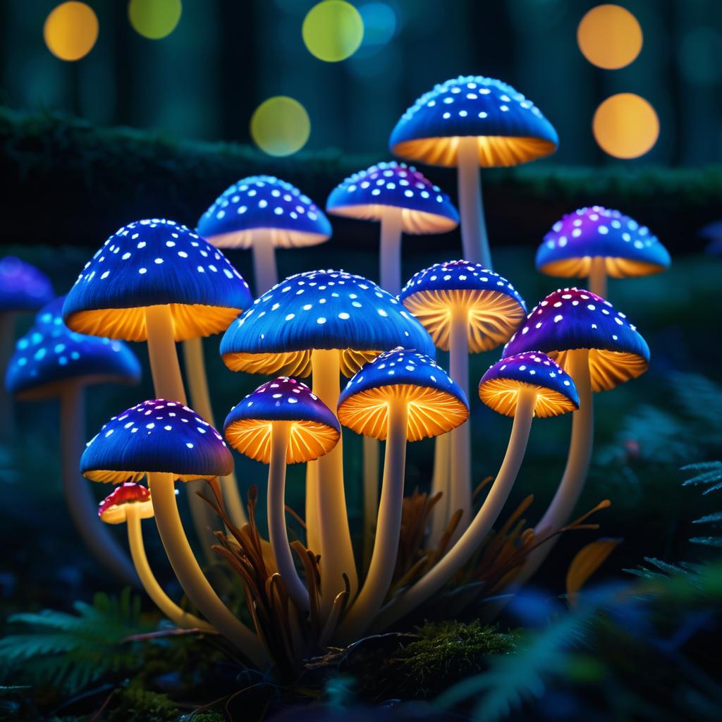 Enchanting Macro Photography of Colorful Mushrooms