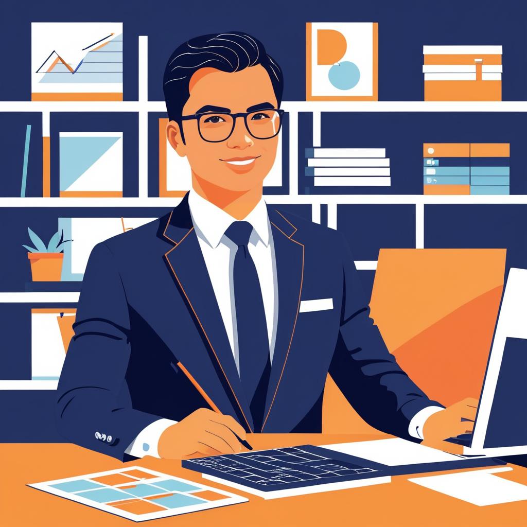 Seductive Sales Executive Character Illustration