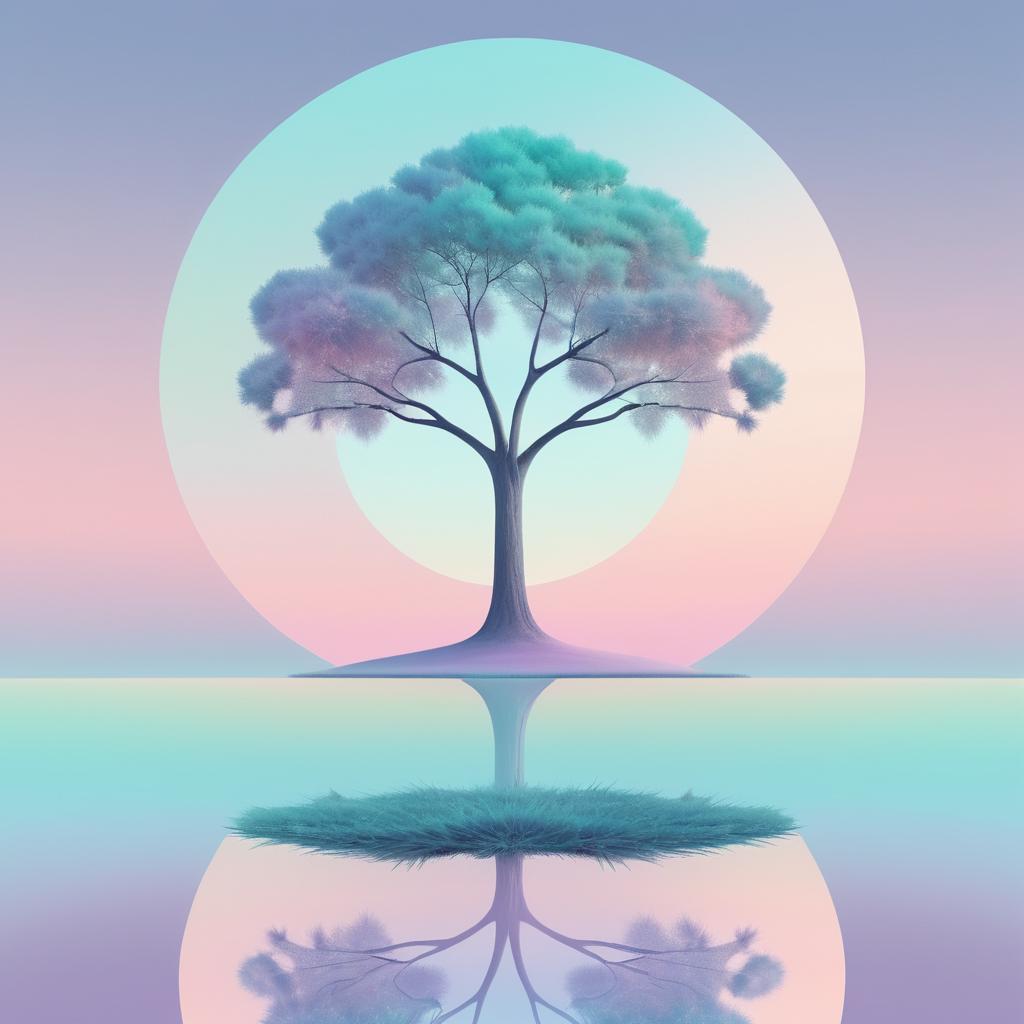 Surreal Minimalism: Dreamy Tree Imagery