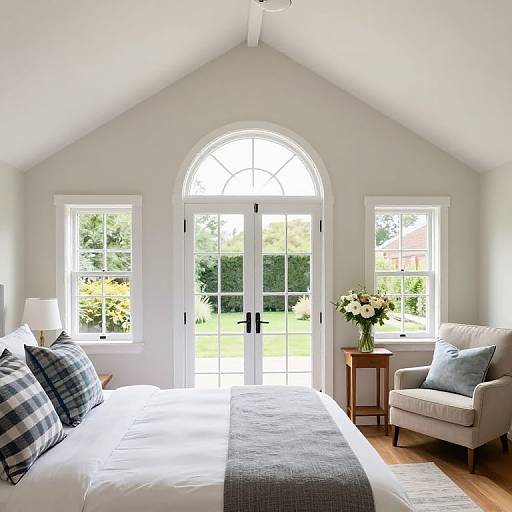 Cozy Guest Bedroom with Garden View