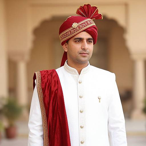 Elegant Muslim Groom in Sherwani
