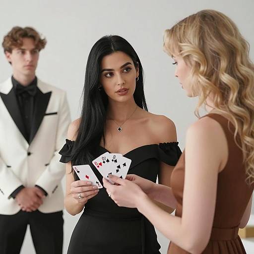 Indoor Game Scene with Two Women