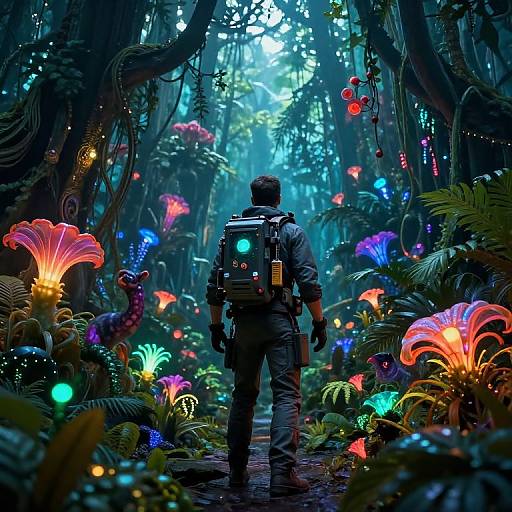 Kratoz in Bioluminescent Alien Jungle