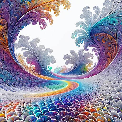 Wide Angle Pointillism Filigree Fractal Hyperreal Epic