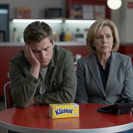 Tense Moment in Diner