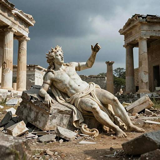 Fallen Deity Amidst a Shifting World