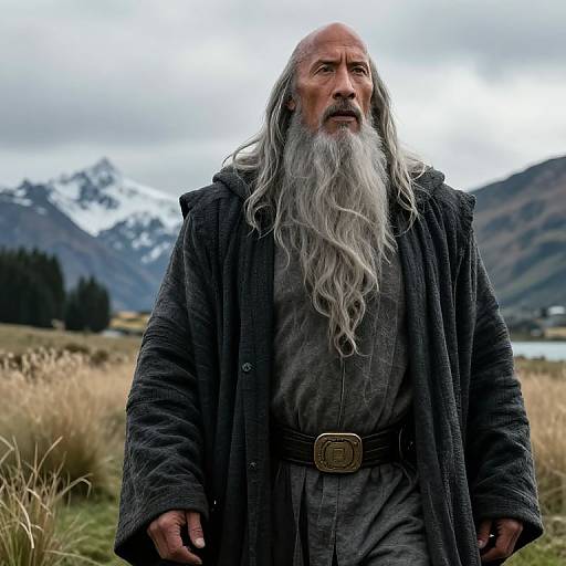 Ultra-Realistic Dwayne Johnson as Gandalf