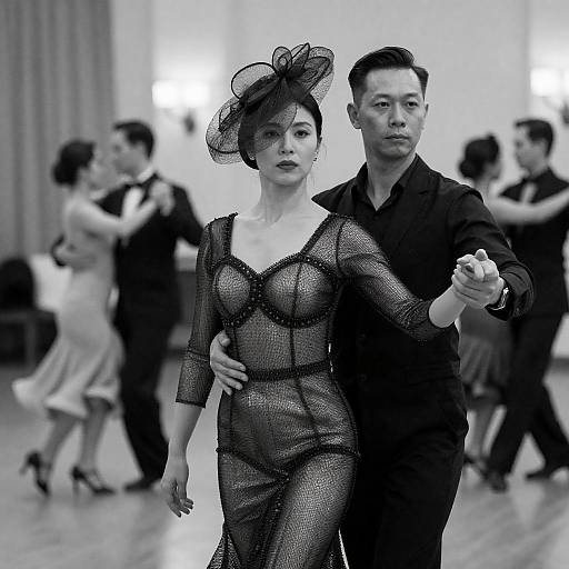 Timeless Dance Hall Portrait in Monochrome