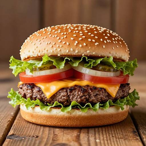 Gourmet Whopper Hamburger Photography