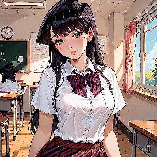 Komi Shouko in Classroom Setting