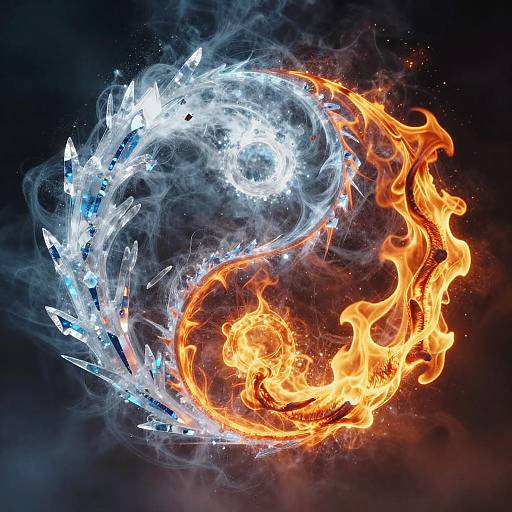 Fire and Ice Yin Yang Emblem