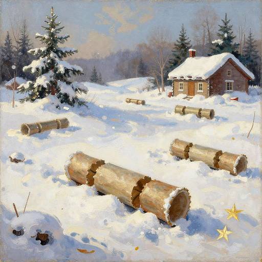 Christmas Snowy Landscape Masterpiece