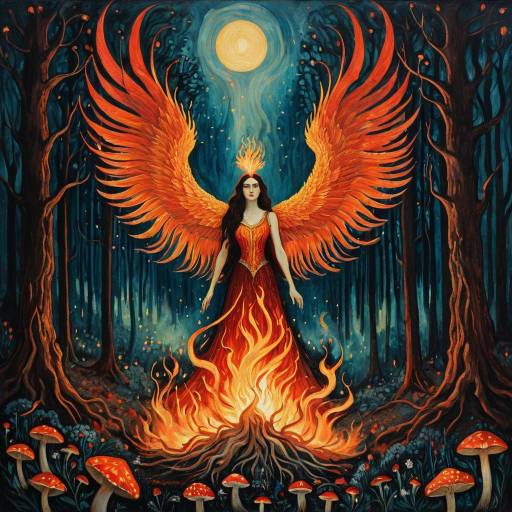 Ethereal Phoenix in Twilight Forest