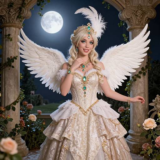 Sally in Lavish Fantasy Garden Costume