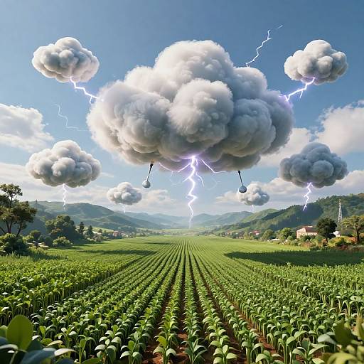 Symphonic Gelatinous Clouds Over Valley