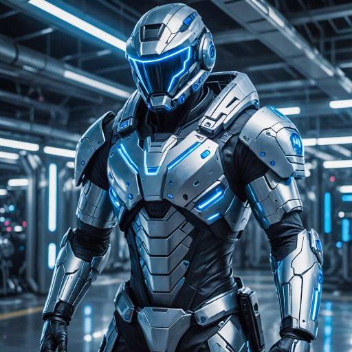 Futuristic Cyber Detective in Tactical Armor