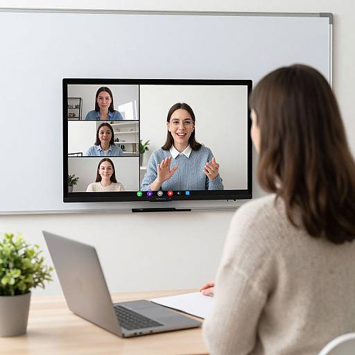 Cozy Sweater Virtual Meeting Scene