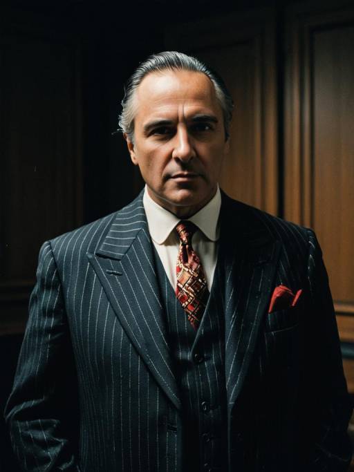 Man in Godfather Costume Portrait