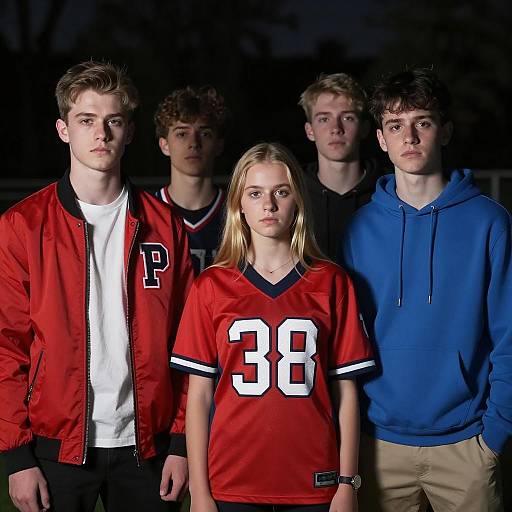 Teenagers in Dim Light Portrait