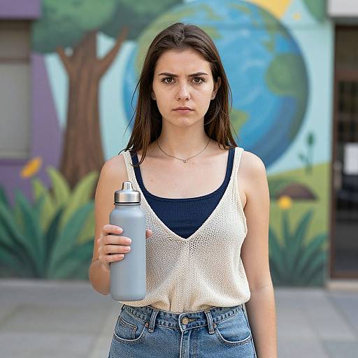 Young Woman Advocating Climate Action