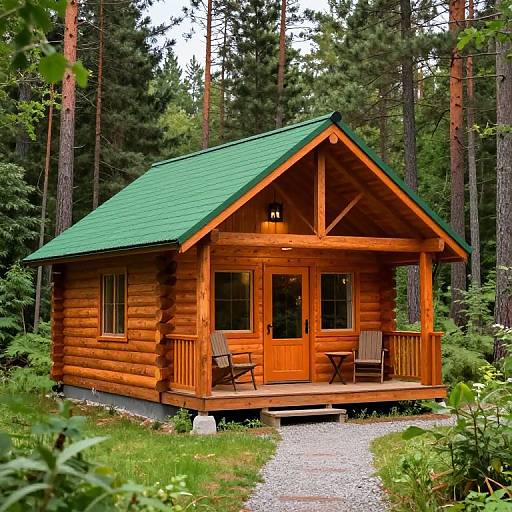 Cozy Wooden Cabin in Pine Forest