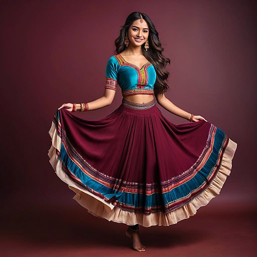 Indian Woman in Traditional Dance Dress