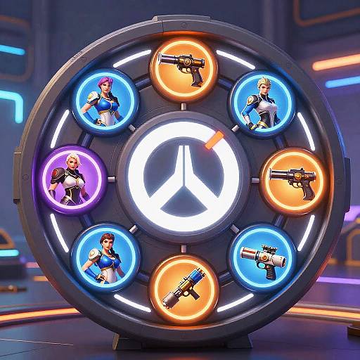 Overwatch 2 HUD with Weapon Wheel