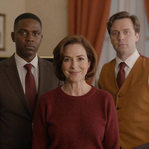 Group Portrait in a Cozy Room