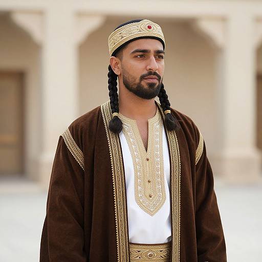 Man in Traditional Assyrian Costume