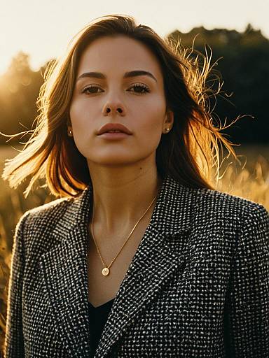 Golden Hour Designer Fashion Outdoor Portrait