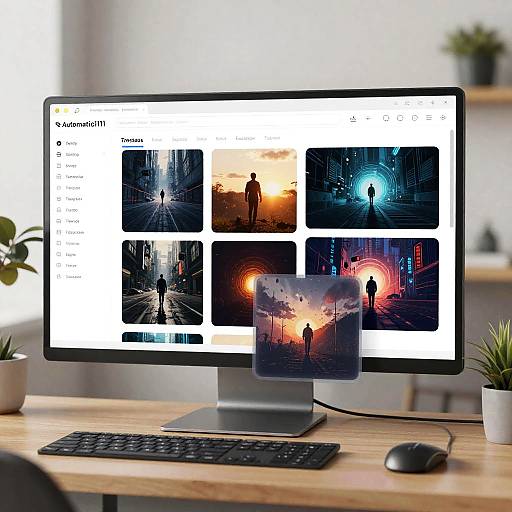 Modern Artistic Image Browser Interface