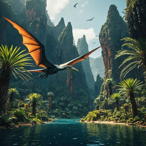 Pterodactyls in Prehistoric Jungle Pterodactyls in Prehistoric Jungle