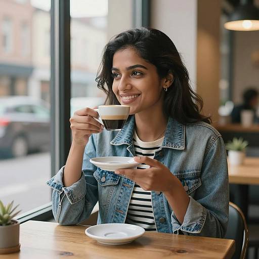 Cozy Café Scene with Two Women