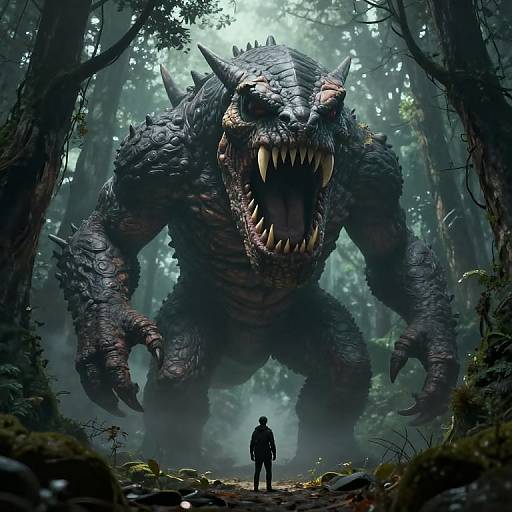 Hyper-Realistic Giant Carnivorous Monster