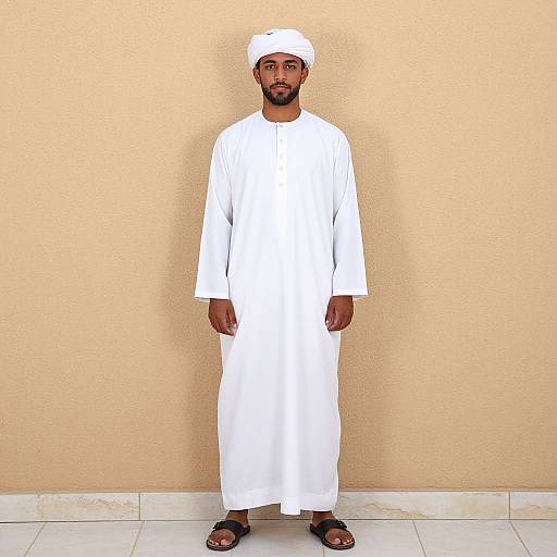 Realistic Moroccan Man in Traditional Attire