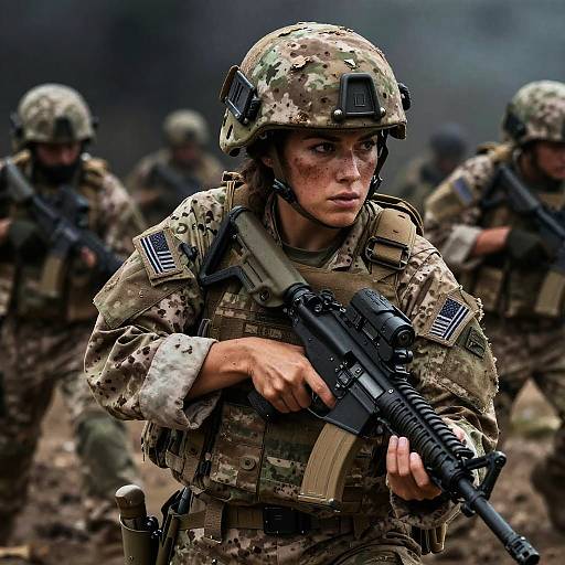 Dramatic High-Detail Soldier Model Shoot