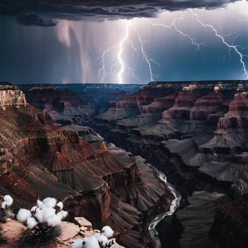 Lightning Storm Over Grand Canyon