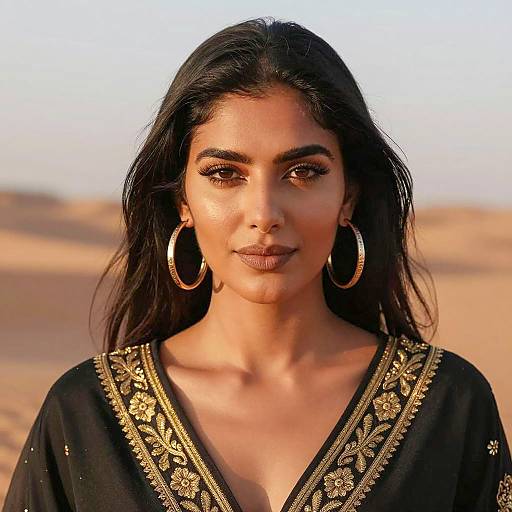 Desert Sunset Portrait of a Woman