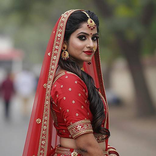 Elegant Indian Woman in Traditional Attire