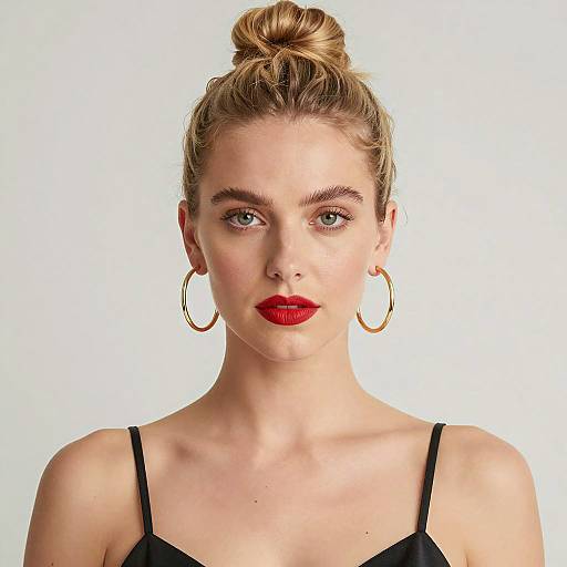 Blonde Woman Portrait with Elegant Accessories